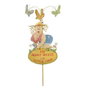  Garden Lady Metal Whirligig Wind Spinner